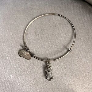 Alex and Ani Bracelet w/ Owl Charm Silver